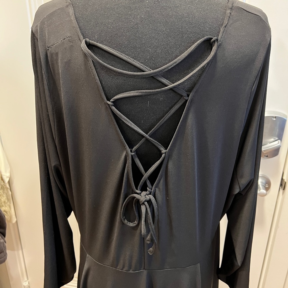 TORRID Little black skater tie back dress 3X. NWT - Picture 5 of 7